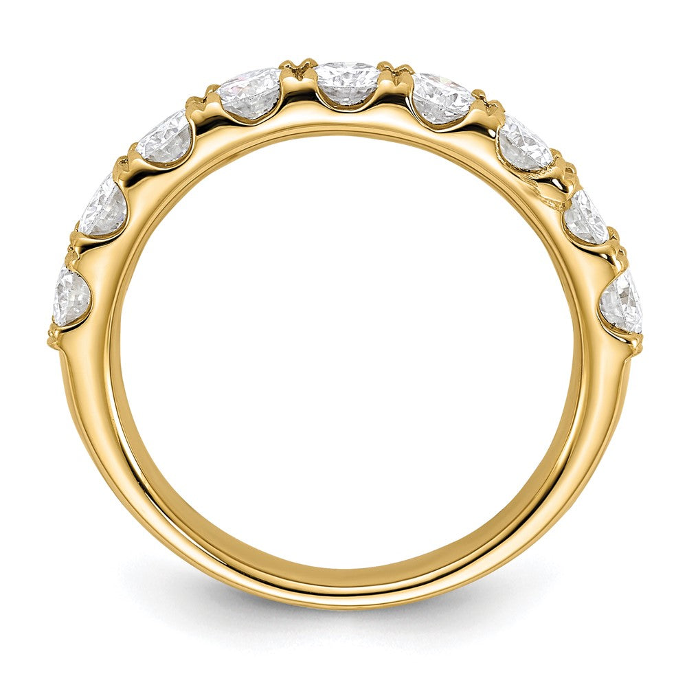 FJC Finejewelers 14 kt Yellow Gold 1.50ct. 9 Stone G H I True Light Moissanite Band 3 mm
