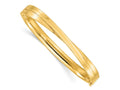 FJC Finejewelers 14 kt Yellow Gold Polished Bypass Hinged Bangle 7 Inches x 7.4 mm