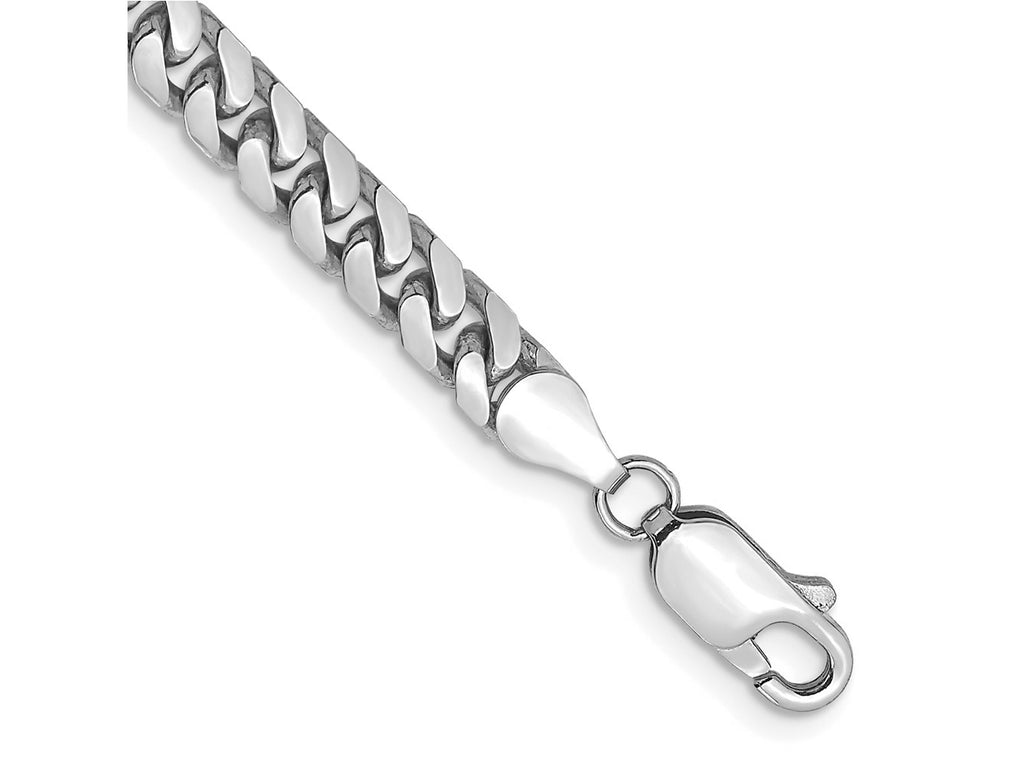 FJC Finejewelers 14 kt White Gold Curb WG Solid Miami Cuban Chain Bracelet 8 Inches x 4.3 mm