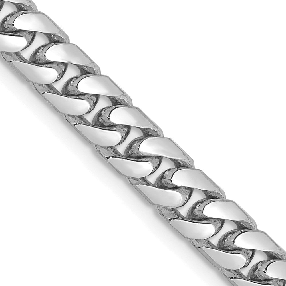 FJC Finejewelers 14 kt White Gold Curb WG Solid Miami Cuban Chain Bracelet 7 Inches x 5 mm