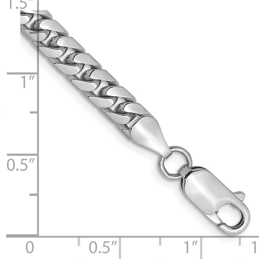 FJC Finejewelers 14 kt White Gold Curb WG Solid Miami Cuban Chain Bracelet 8 Inches x 5 mm