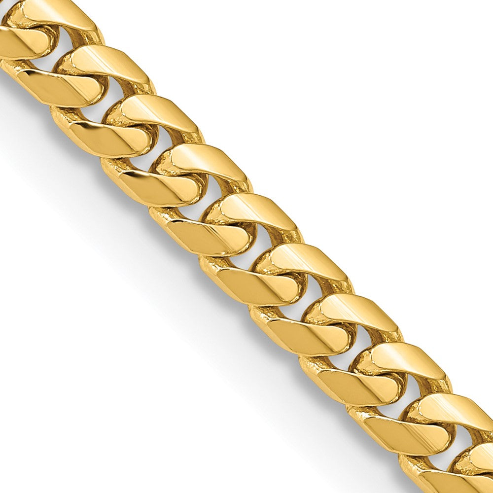 FJC Finejewelers 14 kt Yellow Gold Curb Solid Miami Cuban Chain 8.5 Inches x 5.5 mm