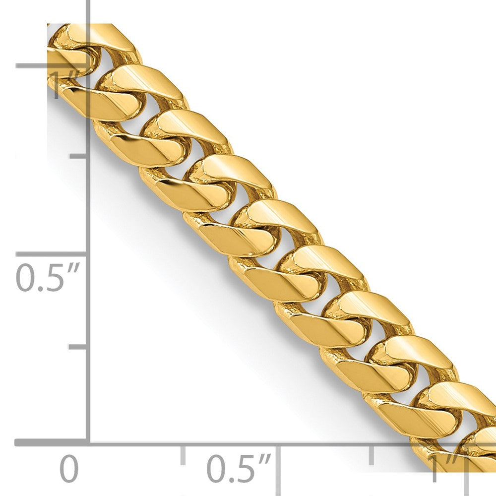 FJC Finejewelers 14 kt Yellow Gold Curb Solid Miami Cuban Chain 8.5 Inches x 5.5 mm