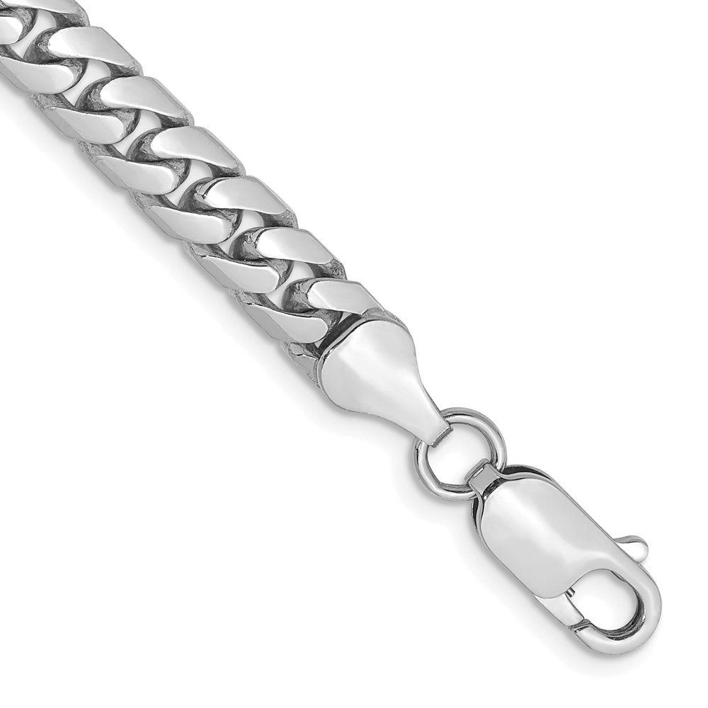 FJC Finejewelers 14 kt White Gold Curb WG Solid Miami Cuban Chain Bracelet 8 Inches x 5.5 mm