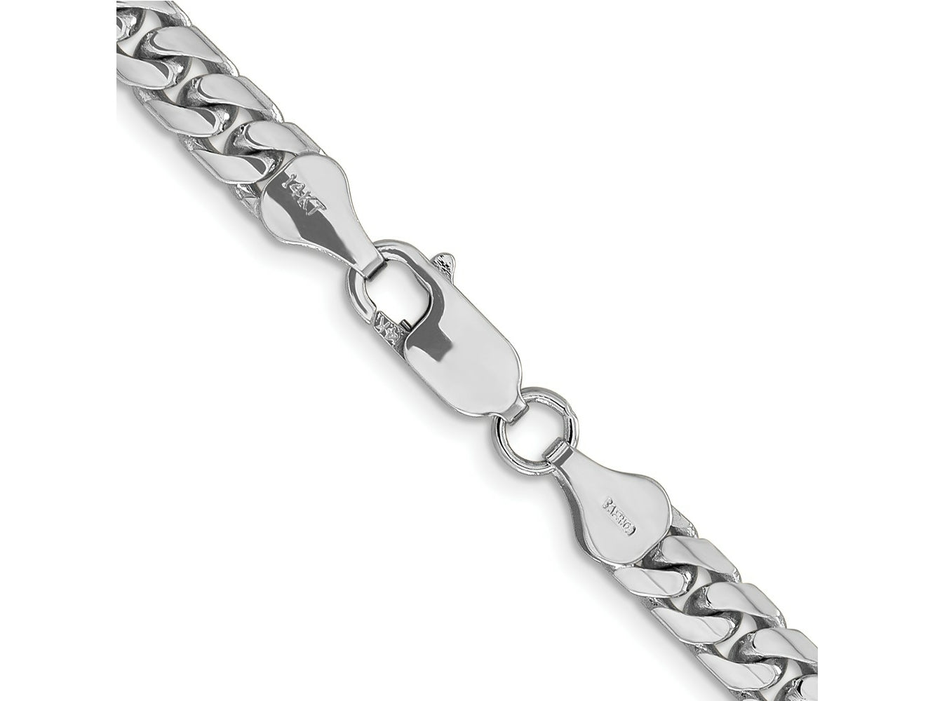 FJC Finejewelers 14 kt White Gold Curb WG Solid Miami Cuban Chain Bracelet 8 Inches x 5.5 mm