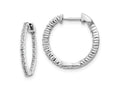FJC Finejewelers 14 kt White Gold Lab Grown Diamonds In and Out Hinged Hoop Earring