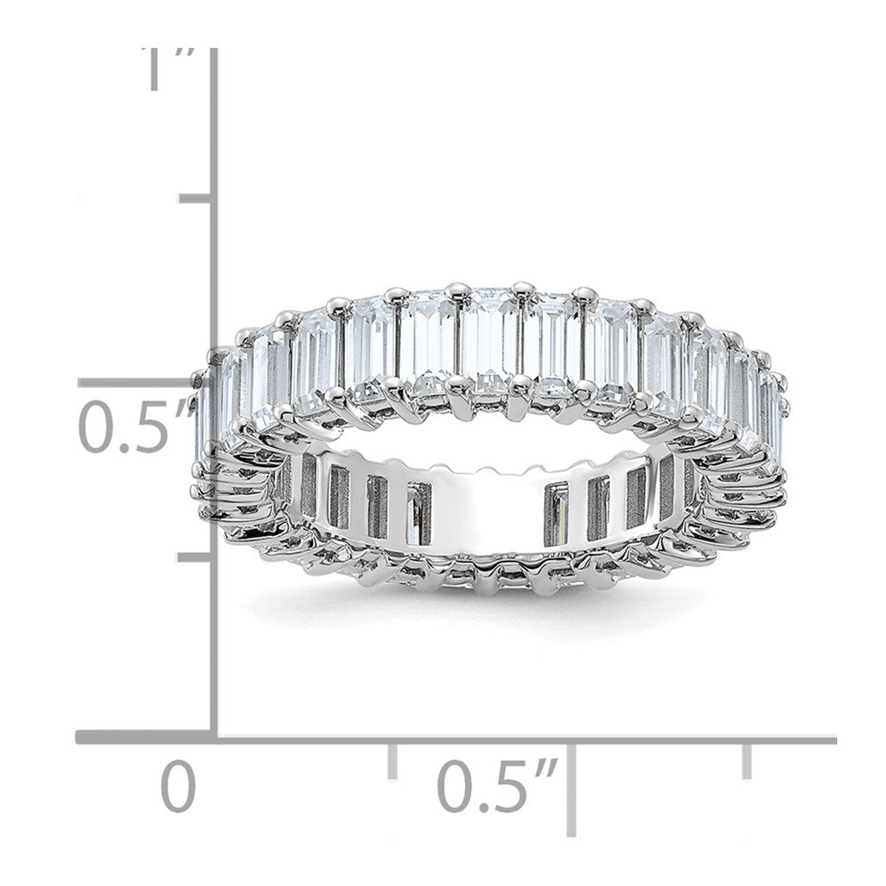 FJC Finejewelers 14 kt White Gold Emerald-cut D E F Pure Light Moissanite Eternity Band