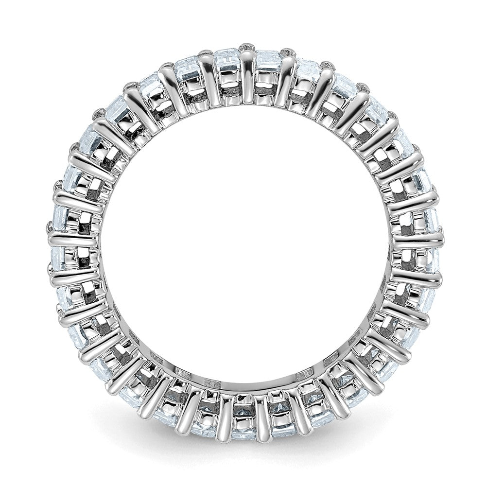 FJC Finejewelers 14 kt White Gold Emerald-cut D E F Pure Light Moissanite Eternity Band