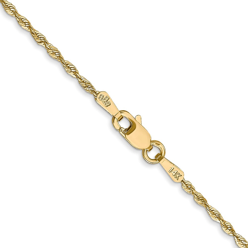 FJC Finejewelers 14 kt Yellow Gold Extra-Light Bright Cut Rope Chain 22 Inches x 1.5 mm
