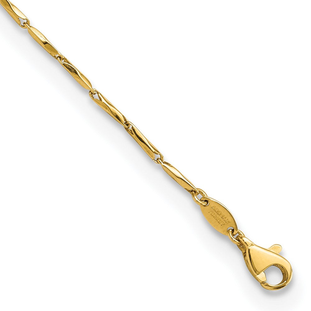 FJC Finejewelers 14 kt Yellow Gold Polished Fancy Link 7.25in Bracelet 7.25 Inches