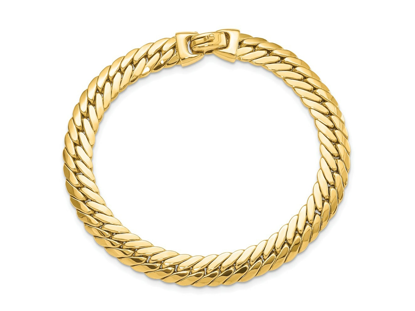 FJC Finejewelers 14 kt Yellow Gold Large Snake Chain Bracelet 7.5 Inches