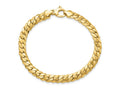 FJC Finejewelers 14 kt Yellow Gold Satin and Polished 6.5mm Fancy Link Bracelet 7.75 Inches