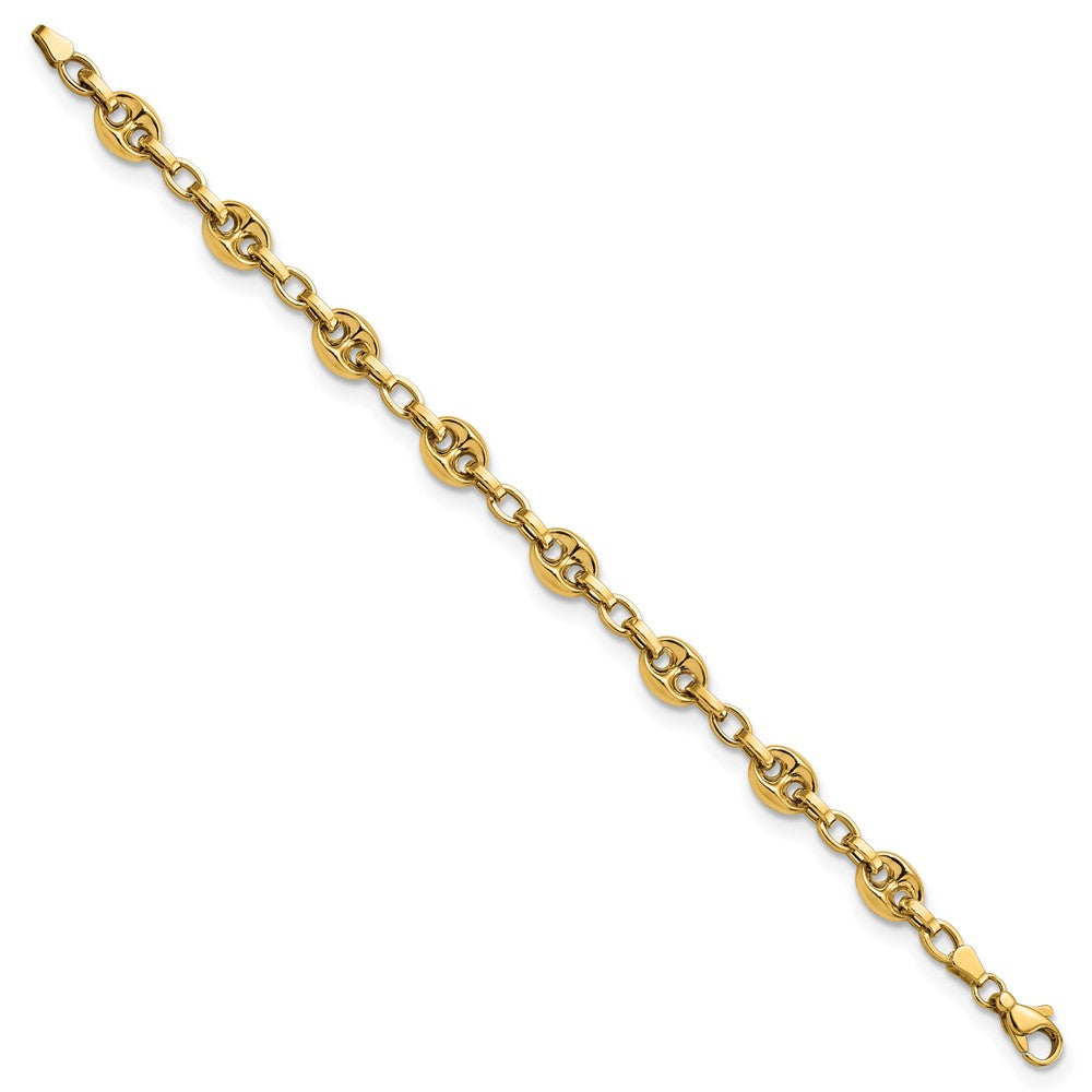 FJC Finejewelers 14 kt Yellow Gold Polished Fancy Link 7.75in Bracelet 7.75 Inches