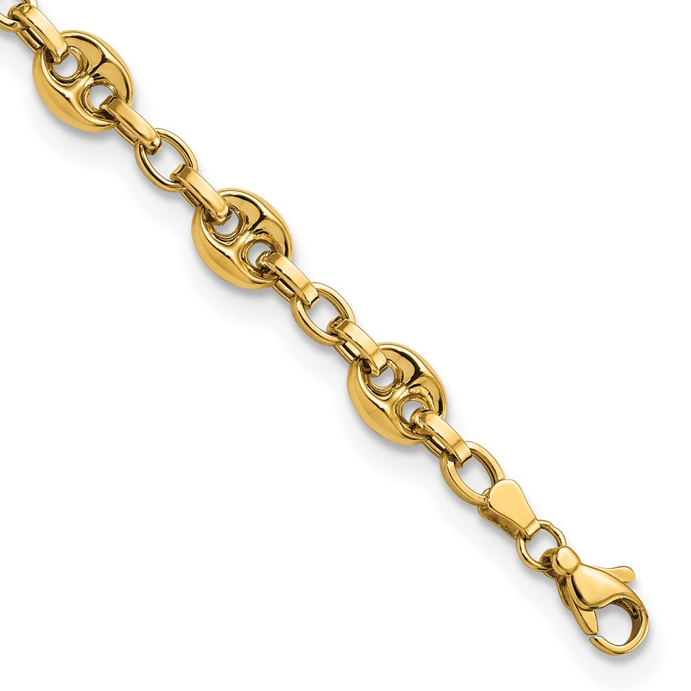 FJC Finejewelers 14 kt Yellow Gold Polished Fancy Link 7.75in Bracelet 7.75 Inches