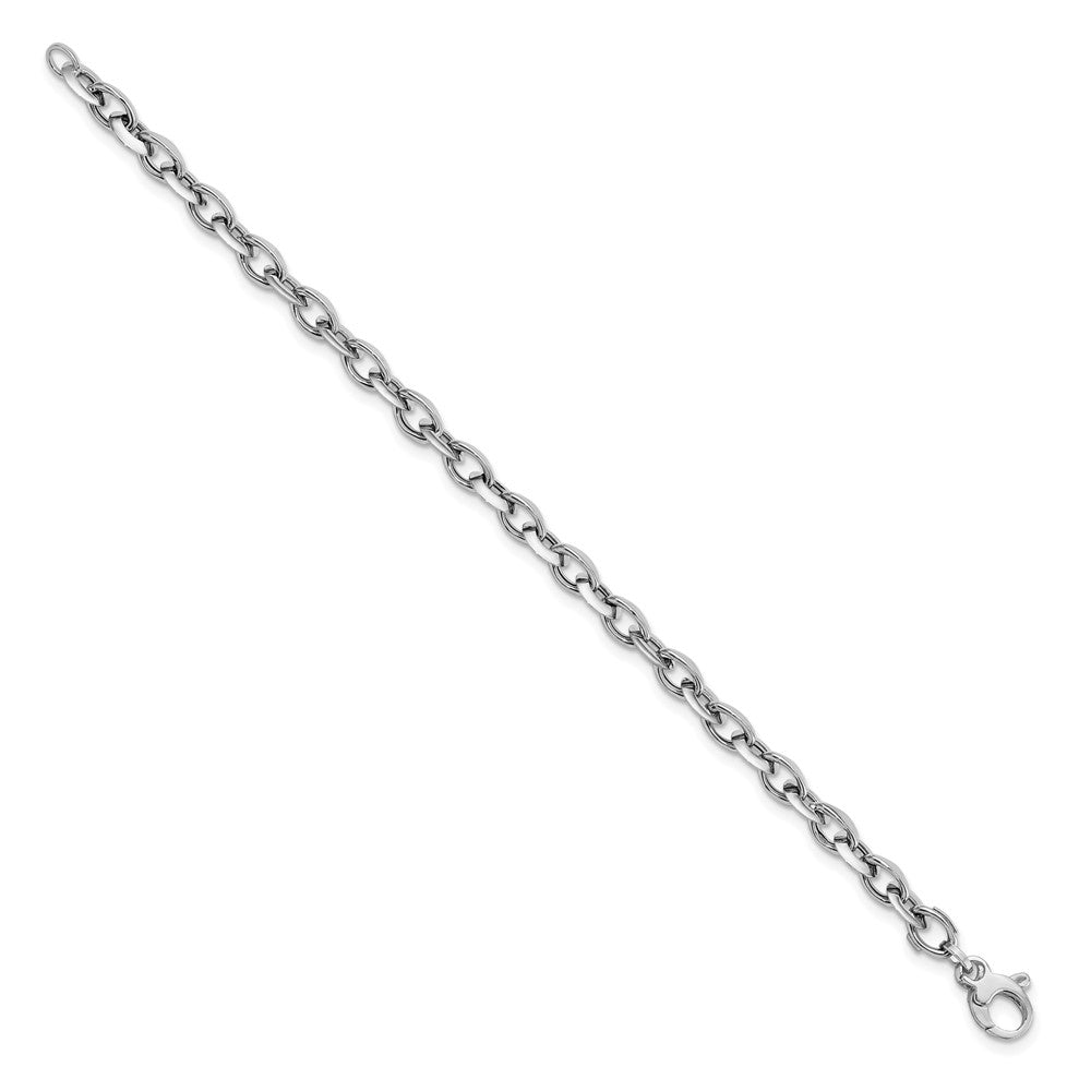 FJC Finejewelers 14 kt White Gold White Polished Fancy Link Bracelet 7.75 Inches x 7 mm