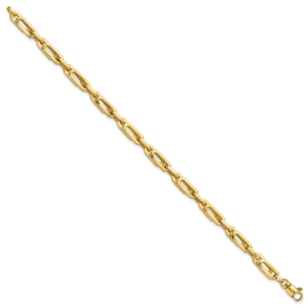 FJC Finejewelers 14 kt Yellow Gold Polished Fancy Link Mens Bracelet 8 Inches x 5.2 mm