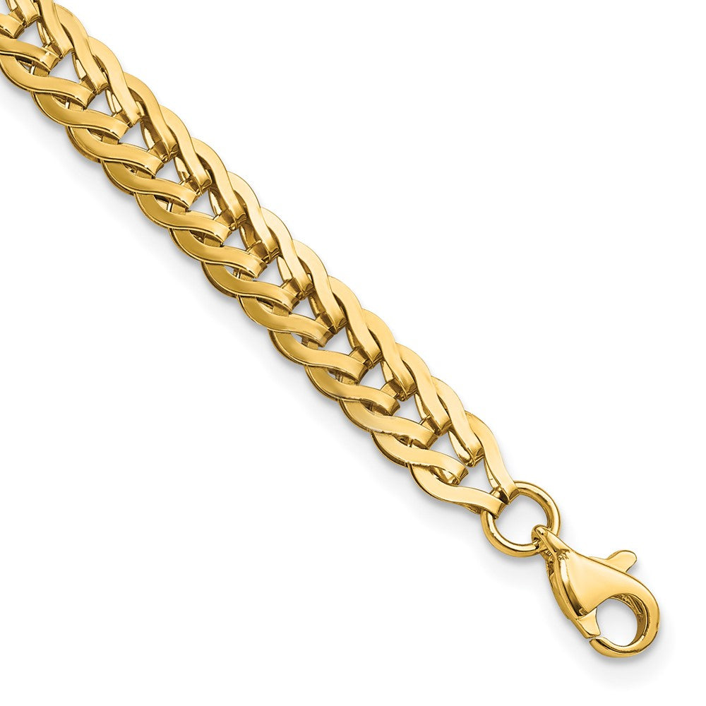 FJC Finejewelers 14 kt Yellow Gold Polished Fancy Link 7.5in Bracelet 7.5 Inches x 5.3 mm