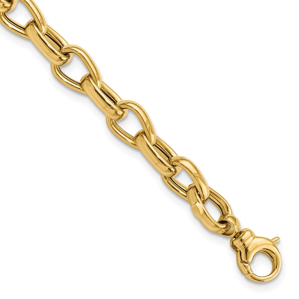 FJC Finejewelers 14 kt Yellow Gold Polished Fancy Link Bracelet 7.75 Inches x 6.8 mm