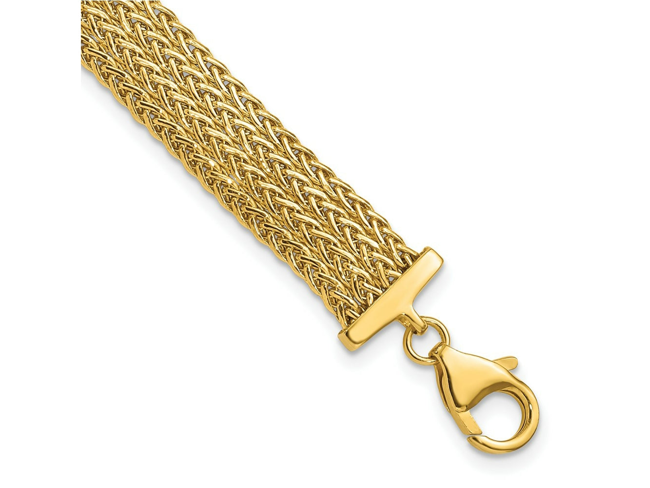 FJC Finejewelers 14 kt Yellow Gold Polished Fancy Bracelet 7.5 Inches x 9.2 mm