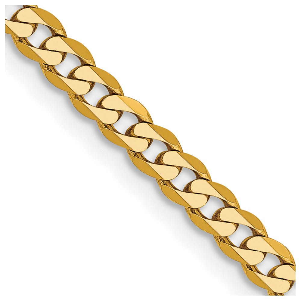 FJC Finejewelers 14 kt Yellow Gold Flat Beveled Curb Chain 30 Inches x 2.9 mm