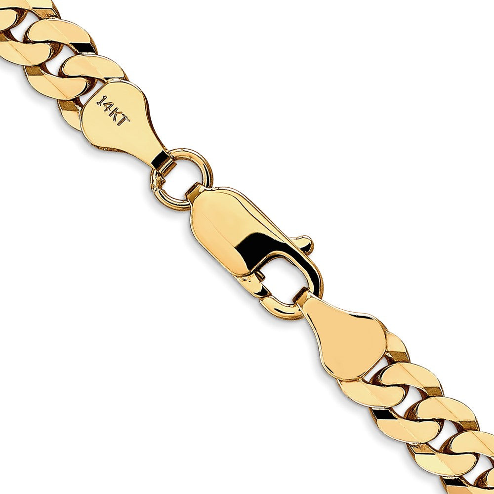 FJC Finejewelers 14 kt Yellow Gold Flat Beveled Curb Chain 8.5 Inches x 6.25 mm