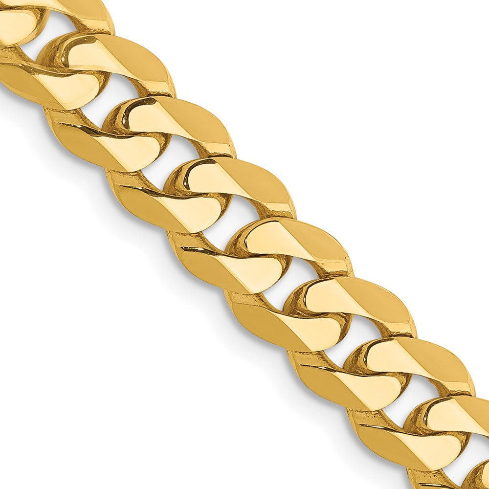 FJC Finejewelers 14 kt Yellow Gold Flat Beveled Curb Chain 8.5 Inches x 7.25 mm