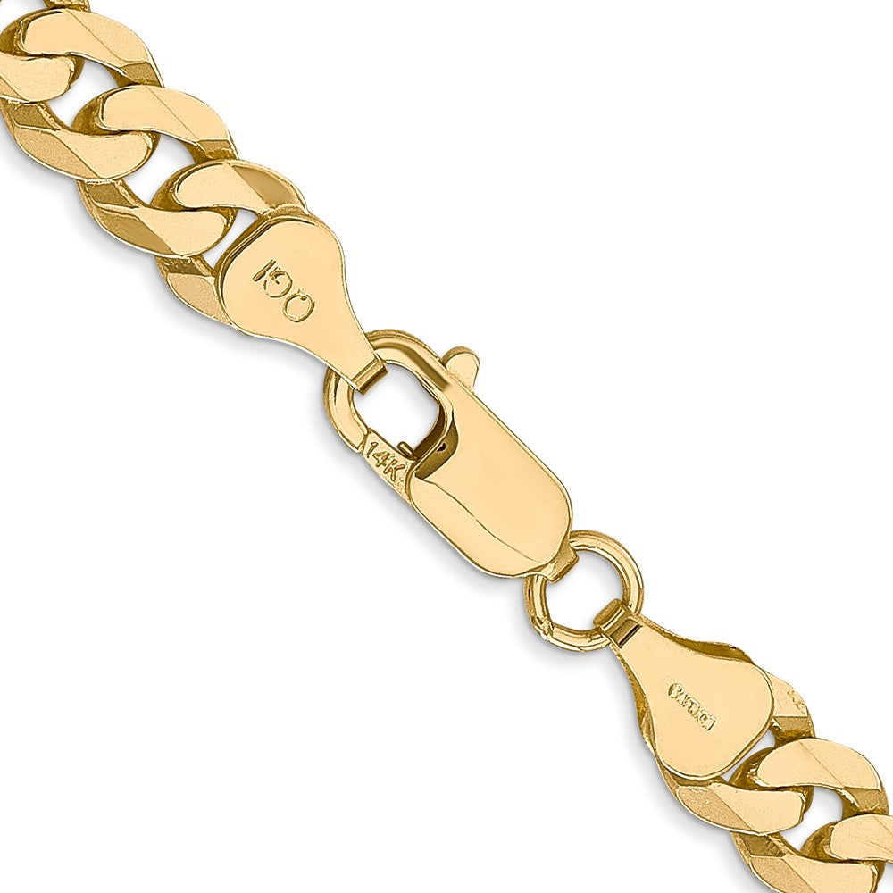 FJC Finejewelers 14 kt Yellow Gold Flat Beveled Curb Chain 8.5 Inches x 7.25 mm