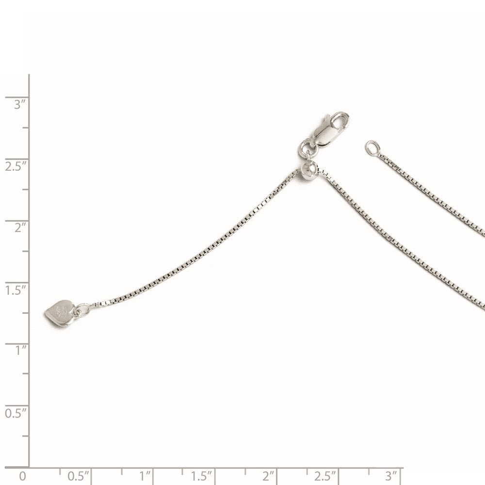 FJC Finejewelers 925 Sterling Silver Adjustable .95mm Box Chain 36 Inches x 1 mm