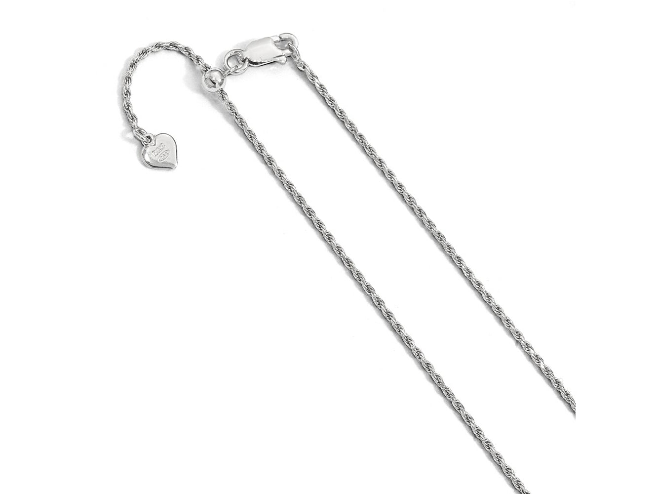 FJC Finejewelers 925 Sterling Silver Adjustable Bright Cut Rope Chain 36 Inches x 1.4 mm