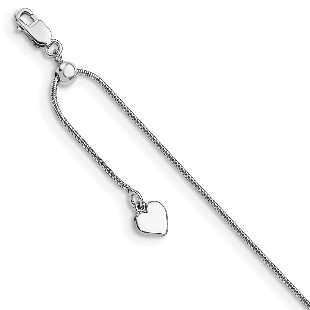 FJC Finejewelers 925 Sterling Silver Adjustable Snake Anklet 11 Inches x 6 mm