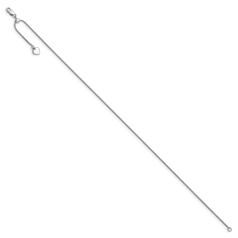 FJC Finejewelers 925 Sterling Silver Adjustable Snake Anklet 11 Inches x 6 mm