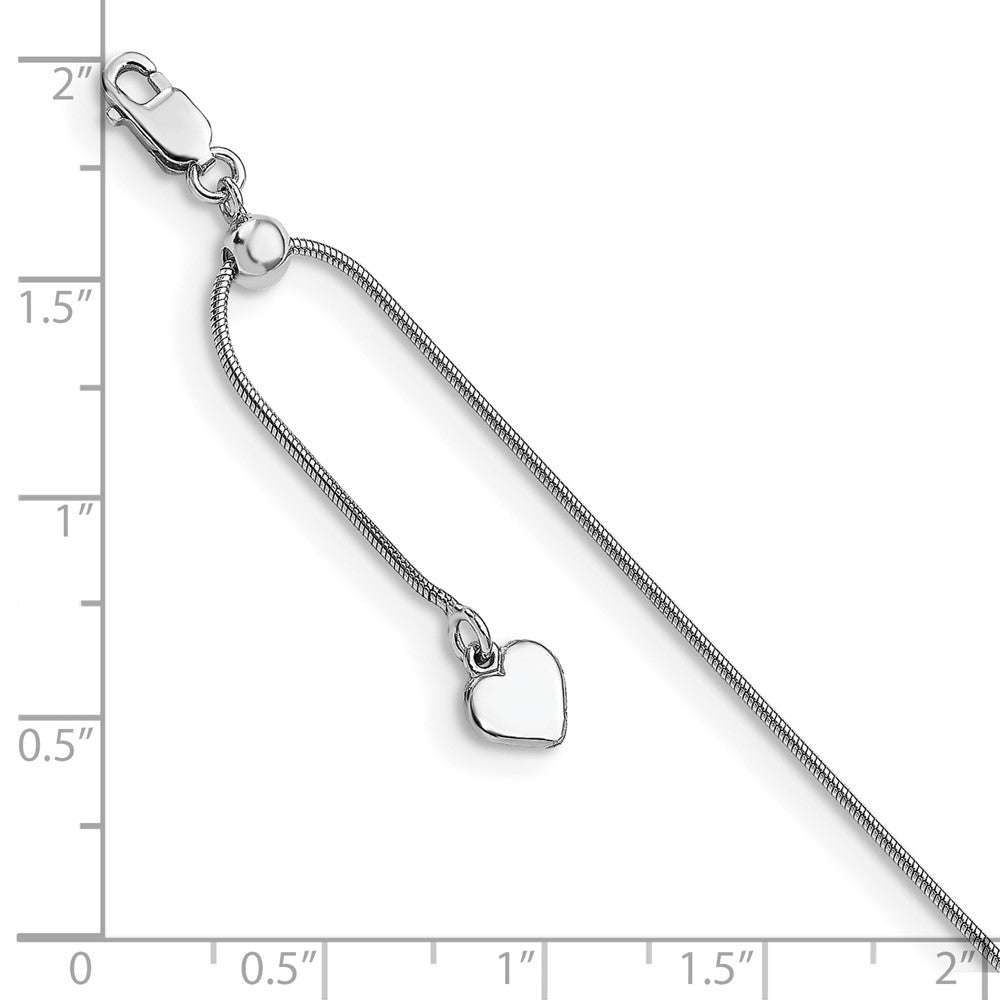 FJC Finejewelers 925 Sterling Silver Adjustable Snake Anklet 11 Inches x 6 mm