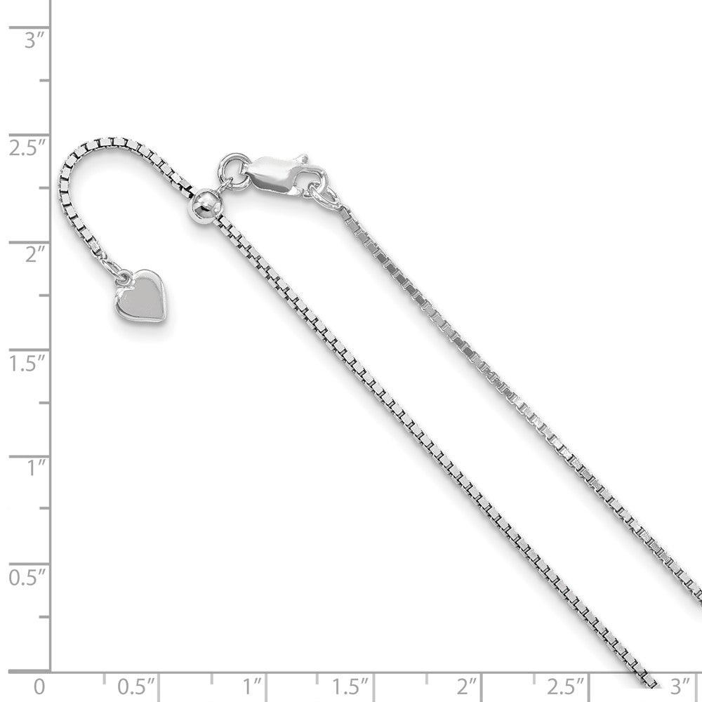 FJC Finejewelers 925 Sterling Silver Adjustable Box Chain 36 Inches x 1.3 mm