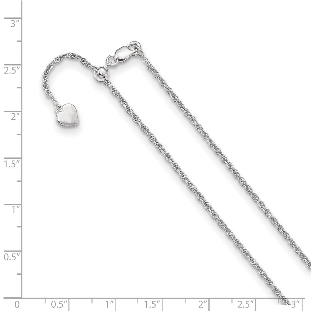 FJC Finejewelers 925 Sterling Silver Adjustable Loose Rope Chain 30 Inches x 1.55 mm