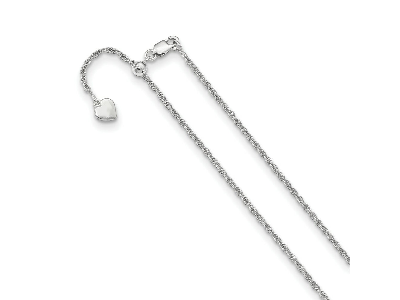 FJC Finejewelers 925 Sterling Silver Adjustable Loose Rope Chain 30 Inches x 1.55 mm