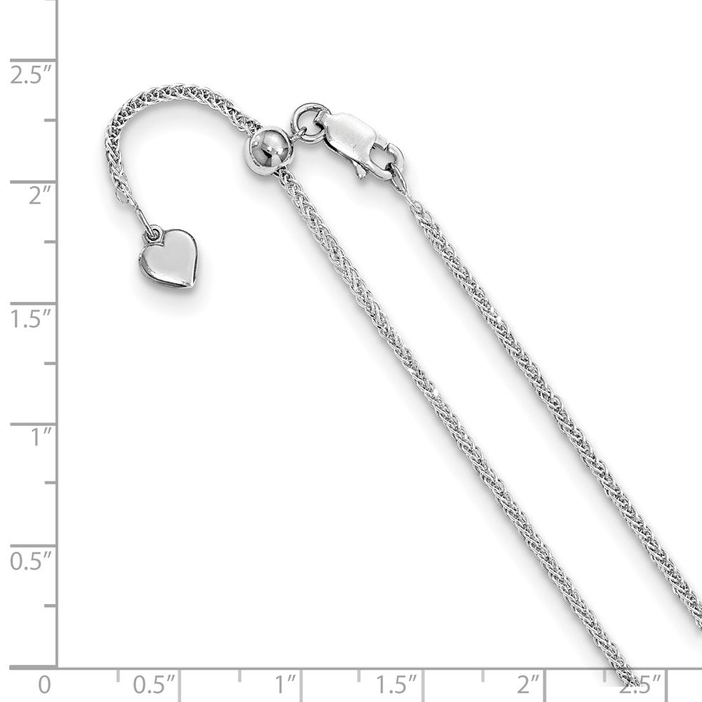 FJC Finejewelers 925 Sterling Silver Spiga 1.45mm Bright Cut 11in Adjustable Wheat Chain 11 Inches x 1 mm