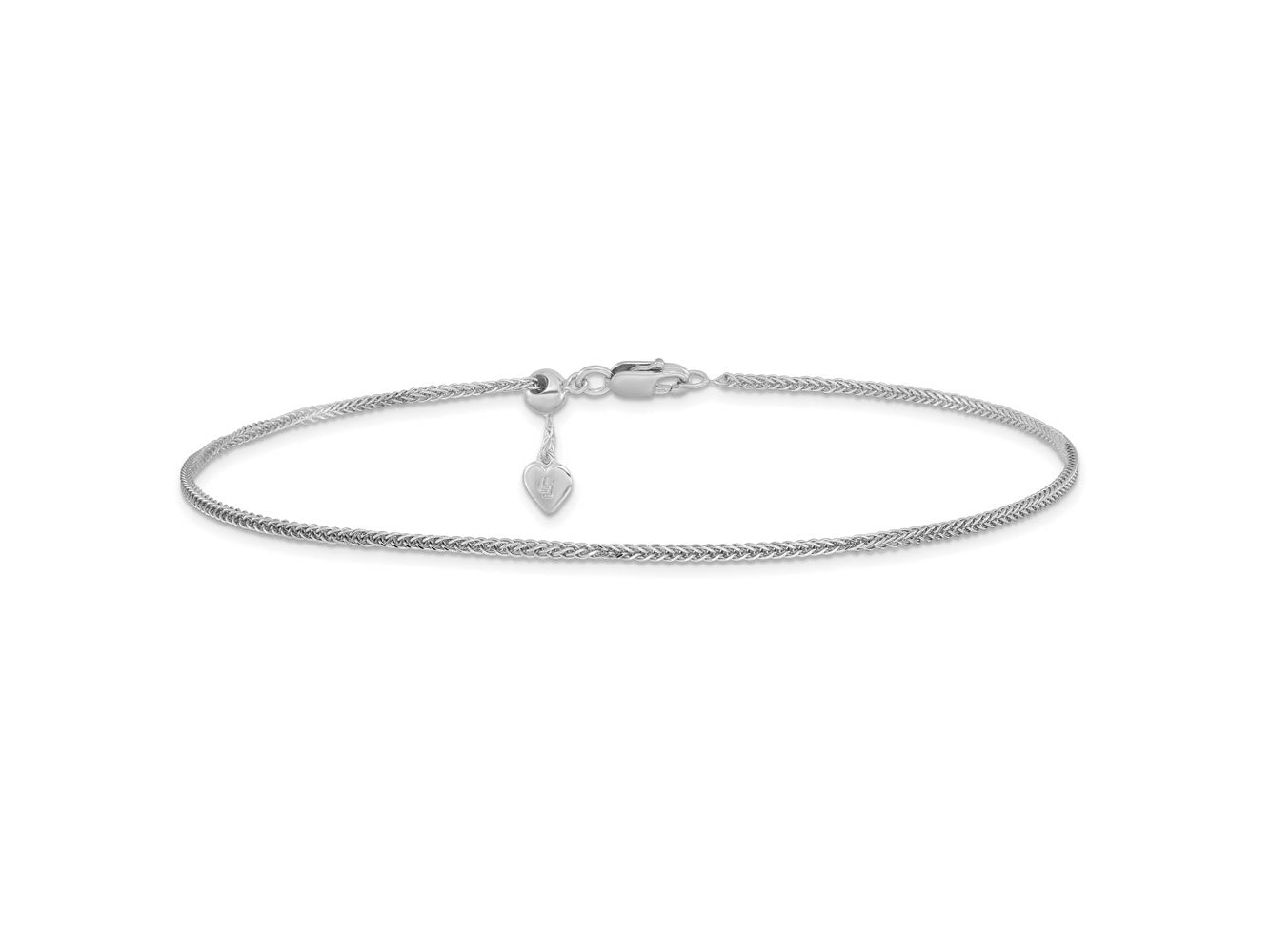 FJC Finejewelers 925 Sterling Silver Spiga 1.45mm Bright Cut 11in Adjustable Wheat Chain 11 Inches x 1 mm