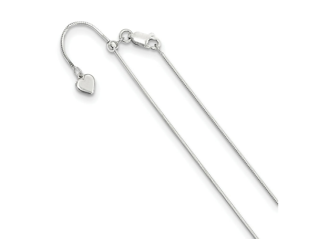 FJC Finejewelers 925 Sterling Silver Adjustable Bright Cut Square Snake Chain 30 Inches x 1 mm