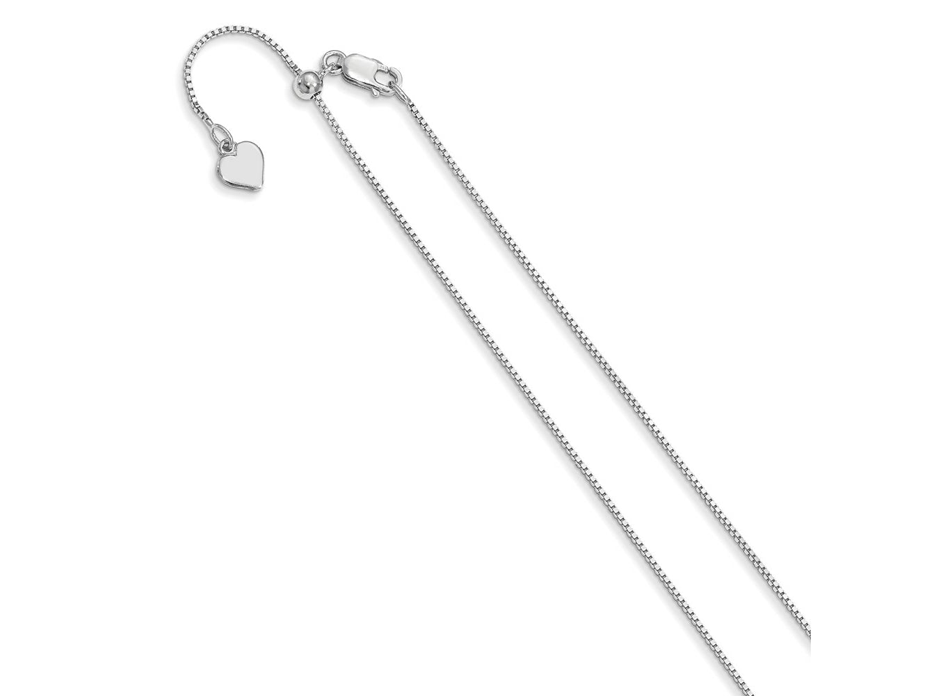 FJC Finejewelers 925 Sterling Silver Adjustable Box Chain 36 Inches x 0.85 mm
