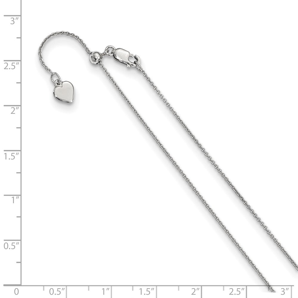 FJC Finejewelers 925 Sterling Silver Adjustable Rolo Chain 30 Inches x 0.95 mm