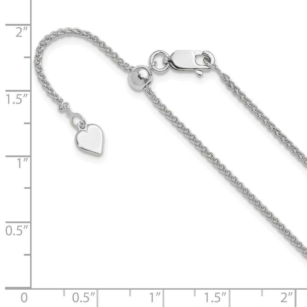 FJC Finejewelers 925 Sterling Silver Adjustable Spiga Chain 22 Inches x 1.5 mm
