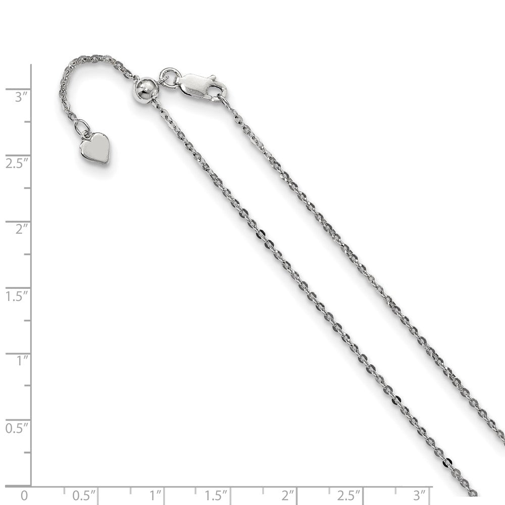FJC Finejewelers 925 Sterling Silver Adjustable Cable Chain 30 Inches x 1.75 mm
