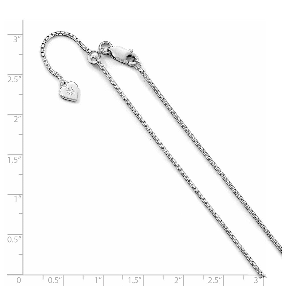 FJC Finejewelers 925 Sterling Silver Adjustable Round Box Chain 30 Inches x 1.25 mm