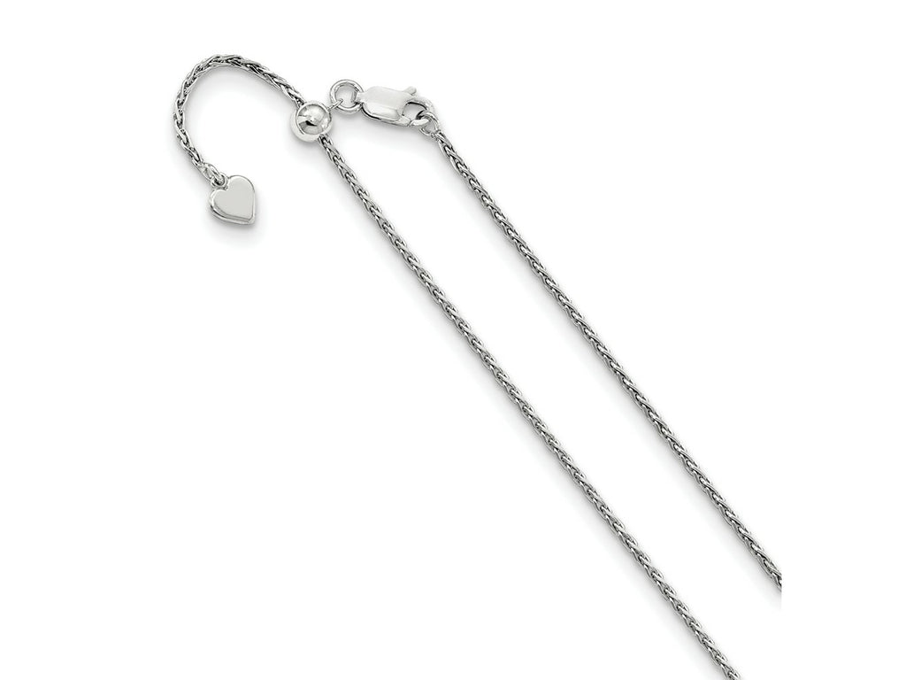 FJC Finejewelers 925 Sterling Silver Adjustable Bright Cut Spiga Chain 30 Inches x 1.5 mm