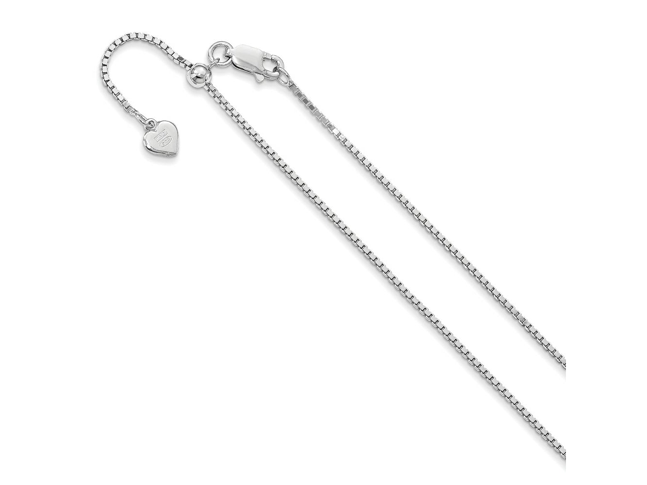 FJC Finejewelers 925 Sterling Silver Adjustable Box Chain 30 Inches x 1.15 mm