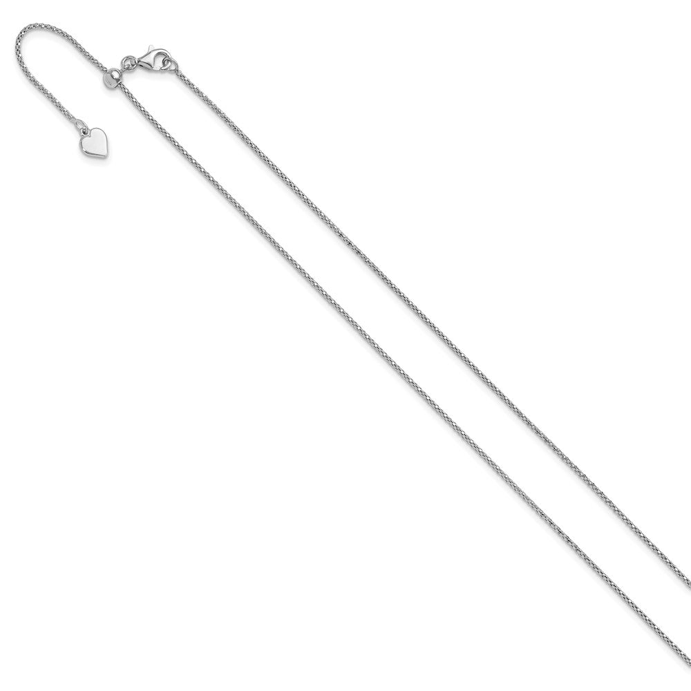 FJC Finejewelers 925 Sterling Silver Adjustable Popcorn Chain 22 Inches x 1.2 mm
