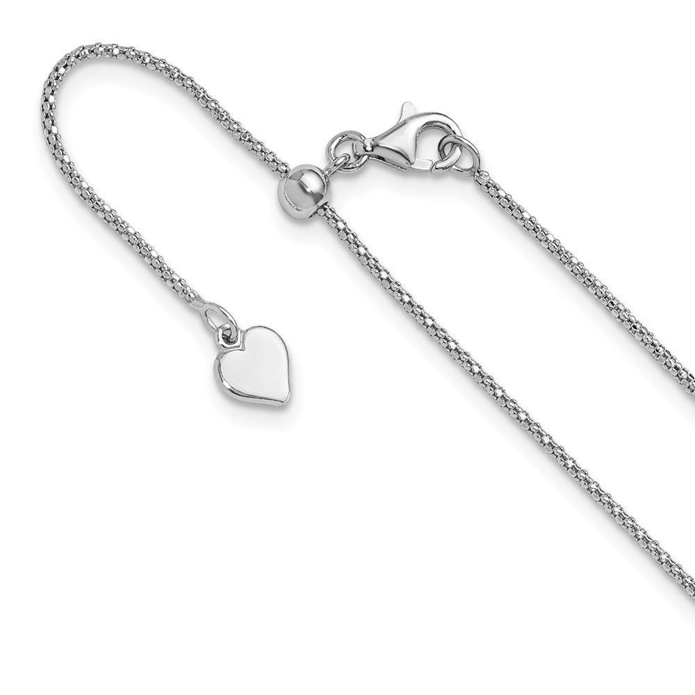 FJC Finejewelers 925 Sterling Silver Adjustable Popcorn Chain 22 Inches x 1.2 mm