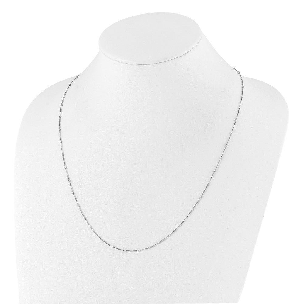 FJC Finejewelers 925 Sterling Silver Adjustable Beaded Bright Cut Box Chain 22 Inches x 1.5 mm