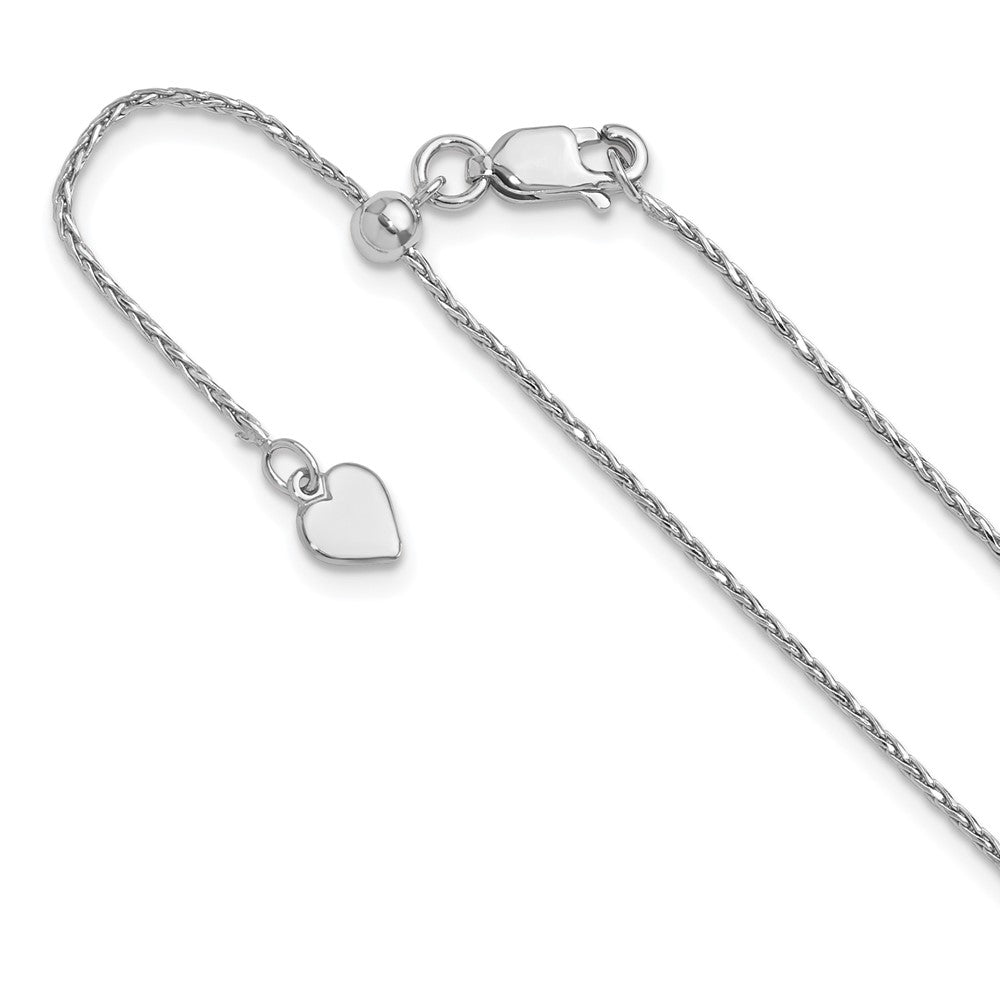 FJC Finejewelers 925 Sterling Silver Adjustable Bright Cut Spiga Chain 22 Inches x 1.1 mm