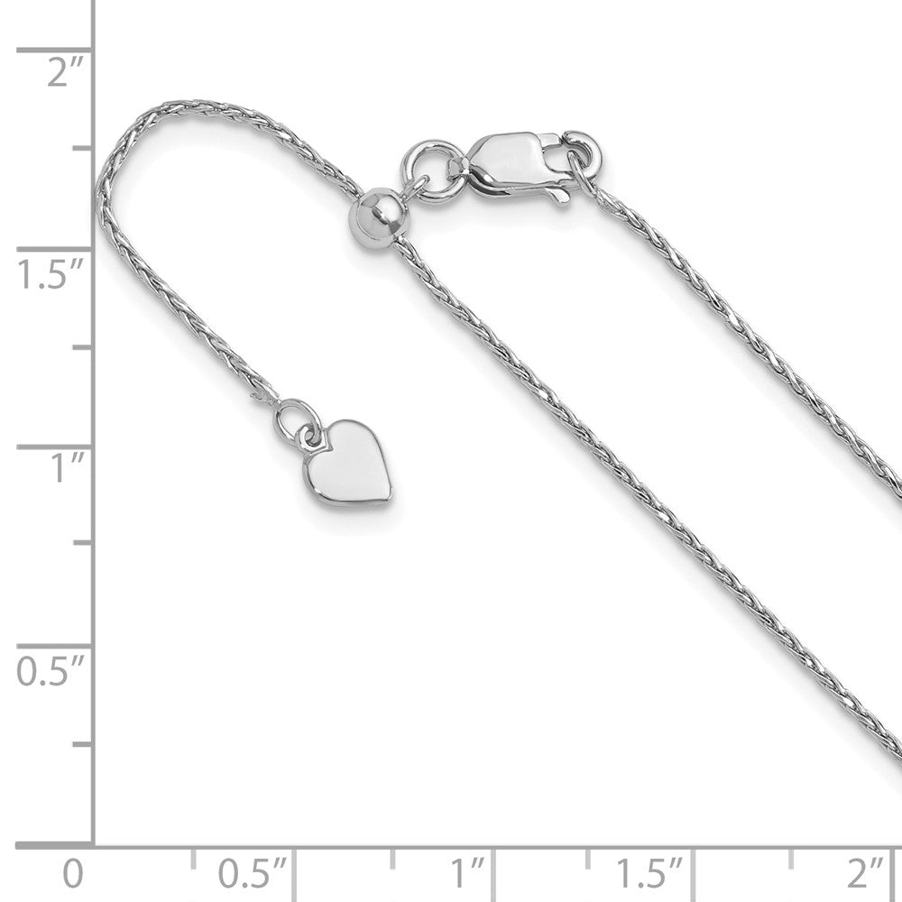 FJC Finejewelers 925 Sterling Silver Adjustable Bright Cut Spiga Chain 22 Inches x 1.1 mm